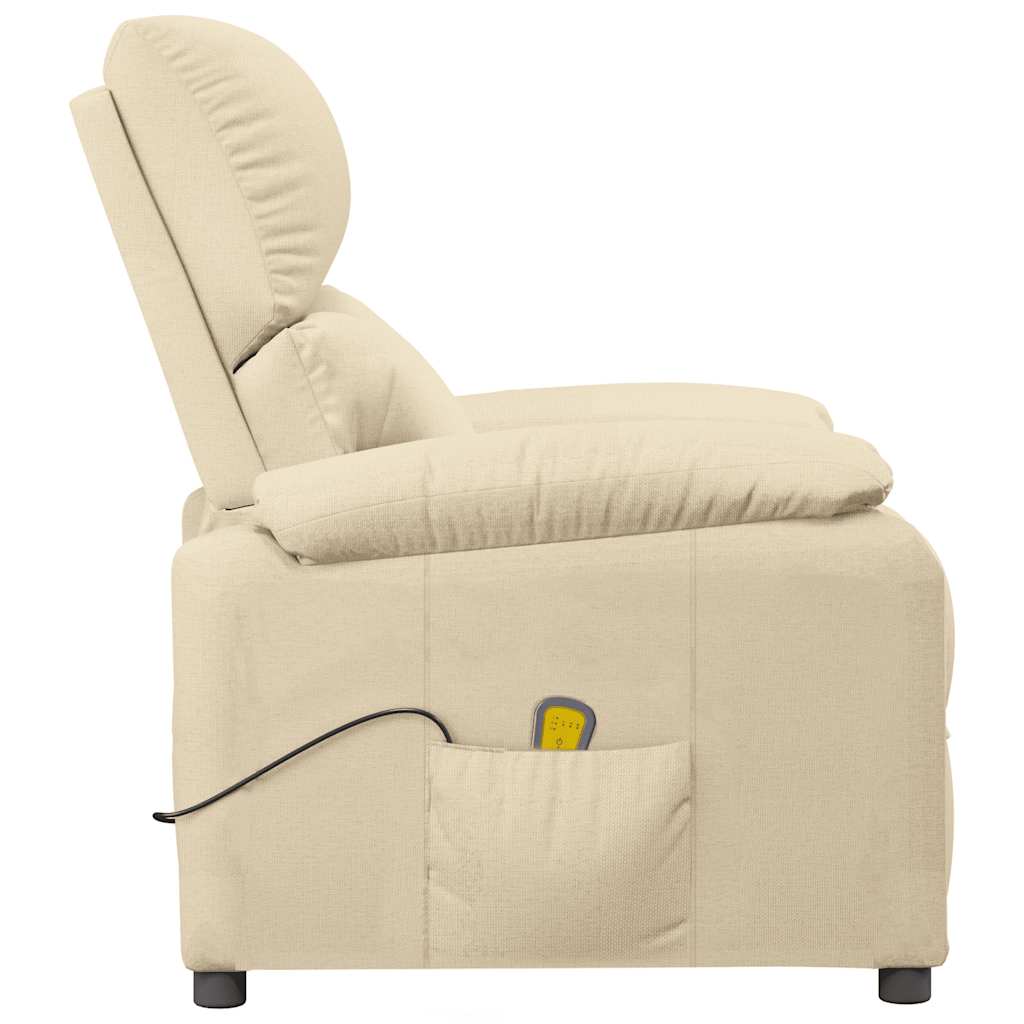 Massagesessel Creme Stoff