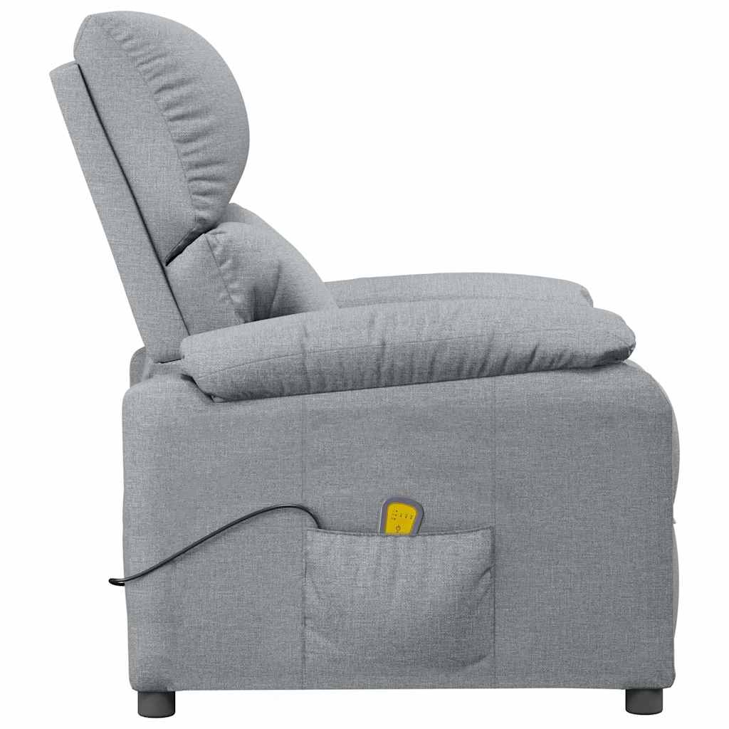 Massagesessel Hellgrau Stoff