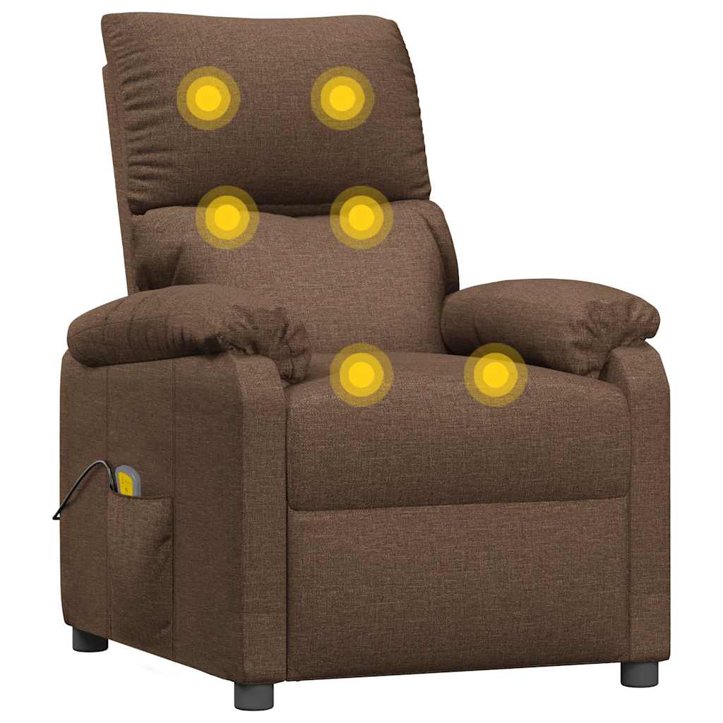 Massagesessel Braun Stoff