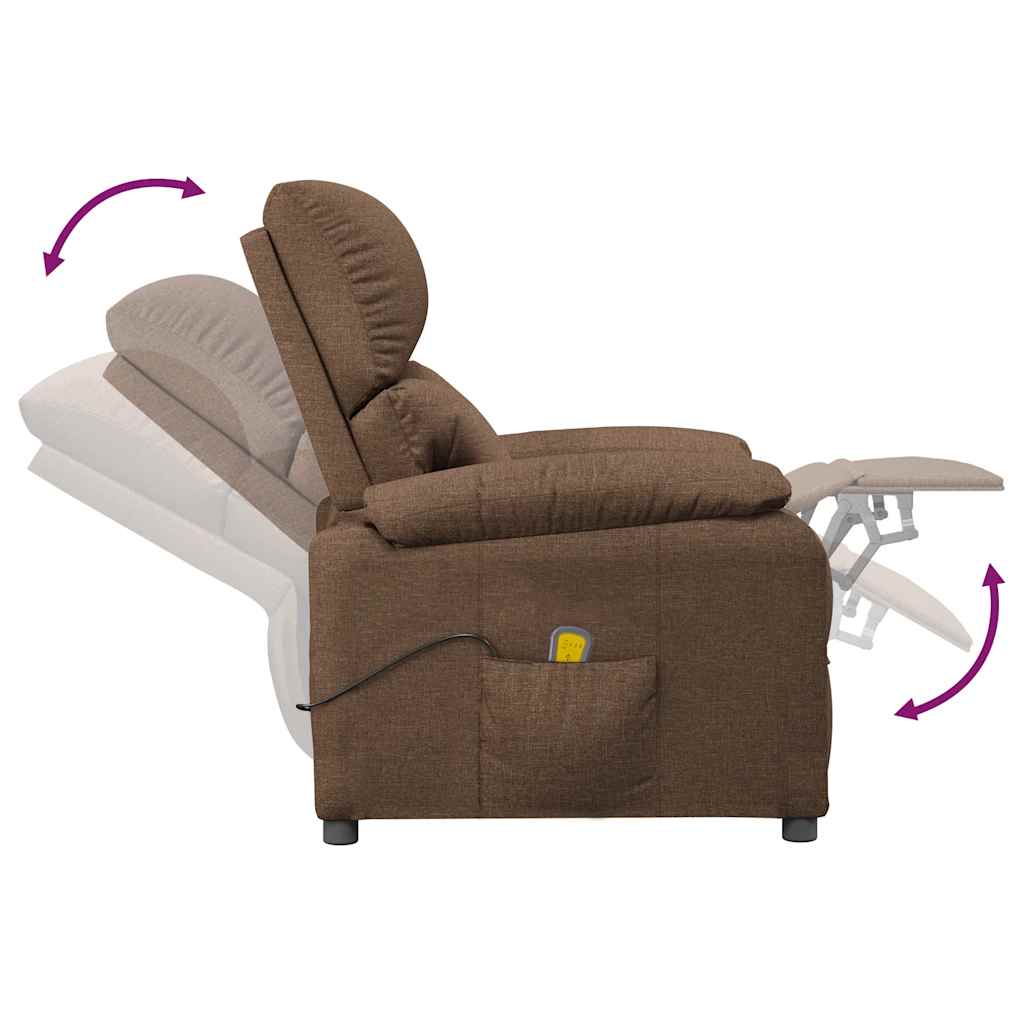 Massagesessel Braun Stoff