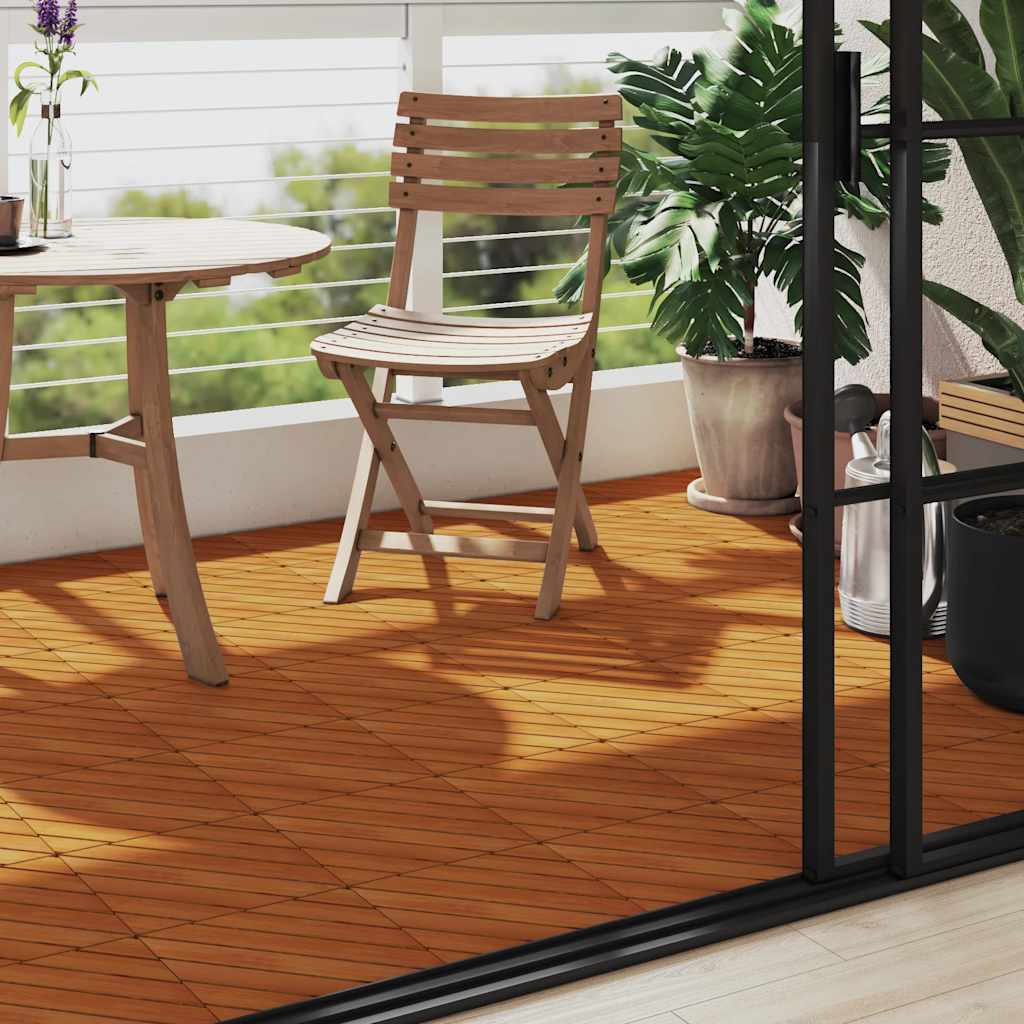 Terrassenfliesen 10 Stk. 30x30 cm Massivholz Akazie