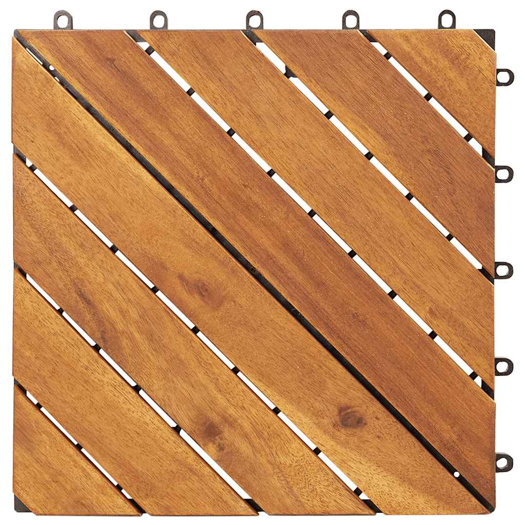 Terrassenfliesen 10 Stk. 30x30 cm Massivholz Akazie