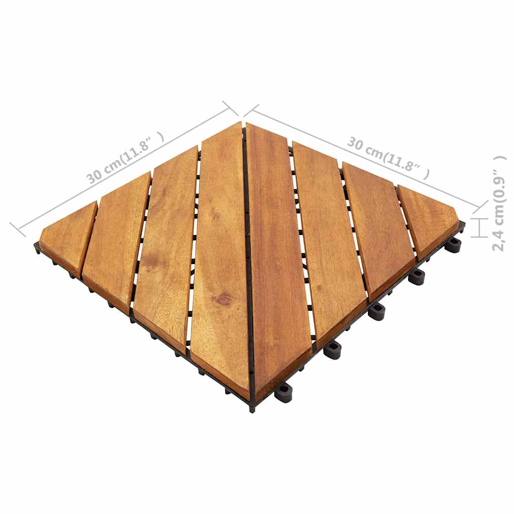 Terrassenfliesen 10 Stk. 30x30 cm Massivholz Akazie