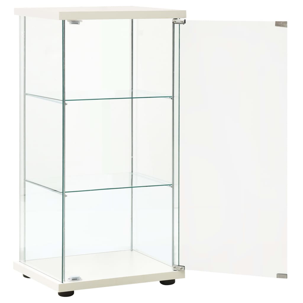 Display case tempered glass white
