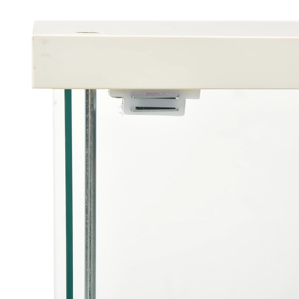 Display case tempered glass white