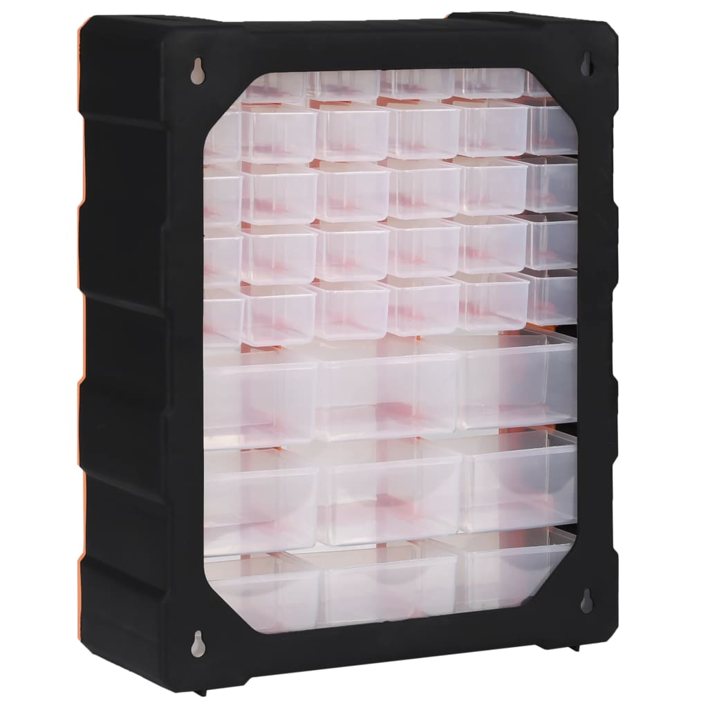 Multi-drawer organizer with 39 drawers 38x16x47 cm