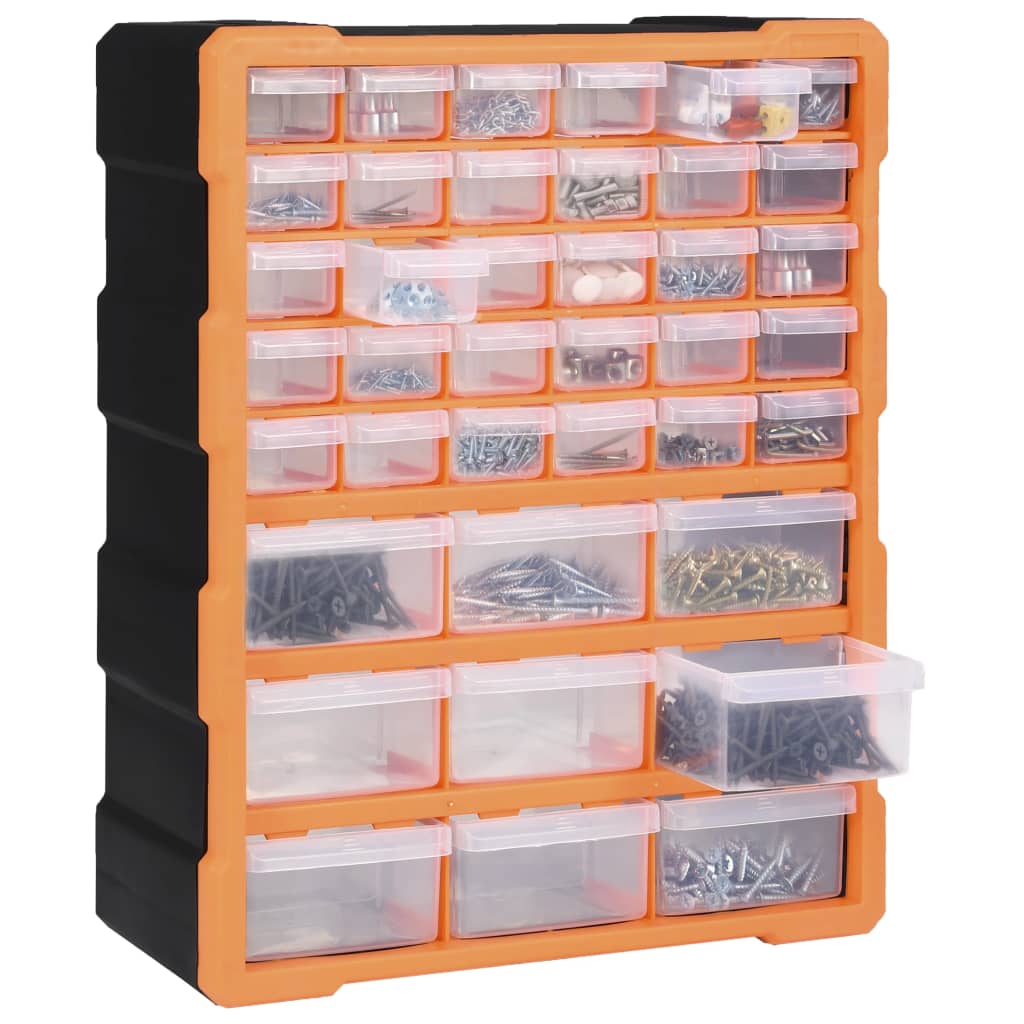 Multi-drawer organizer with 39 drawers 38x16x47 cm