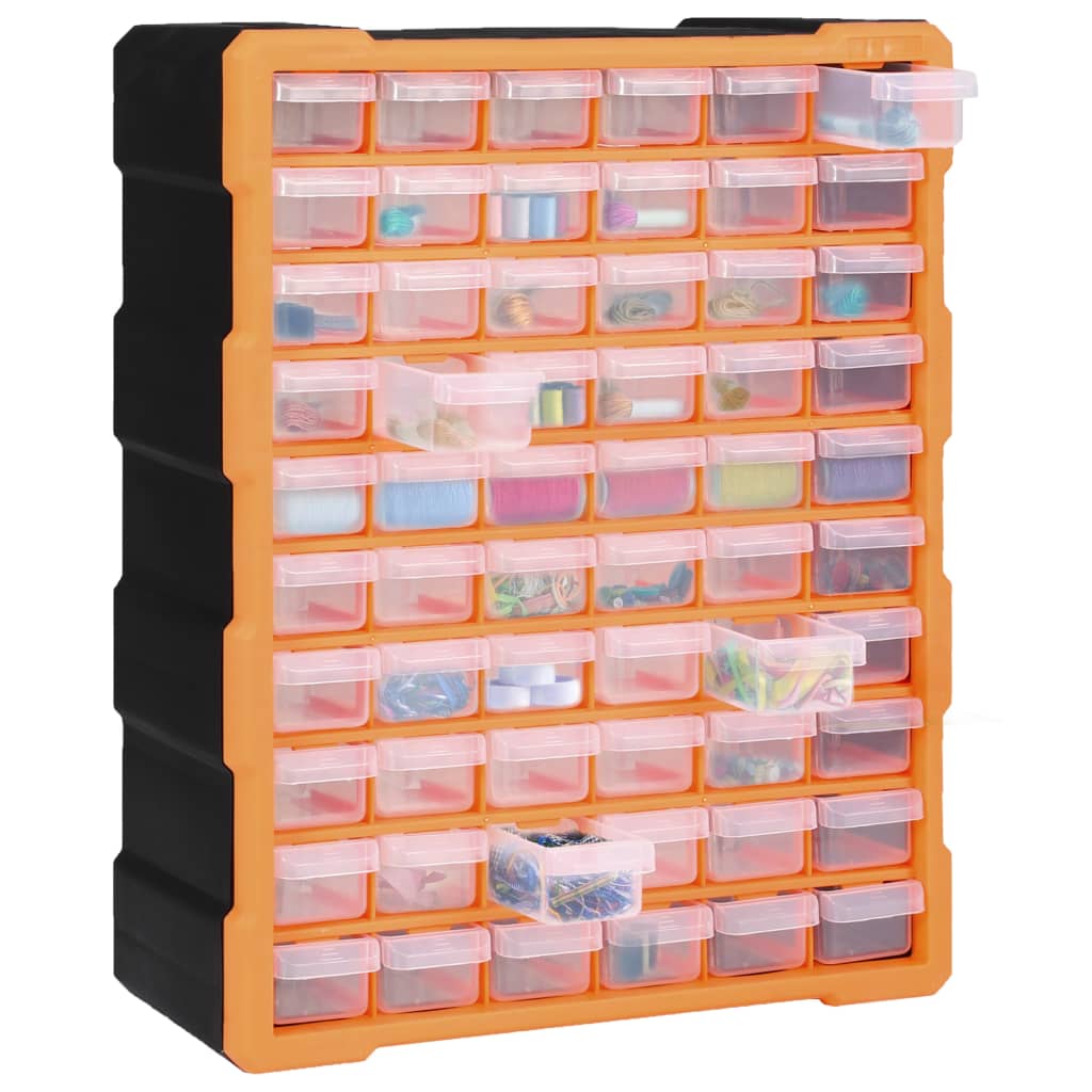 Multi-drawer organizer with 60 drawers 38x16x47.5 cm
