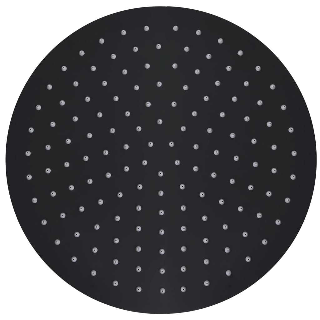Regenbrause Edelstahl 30 cm Rund Schwarz