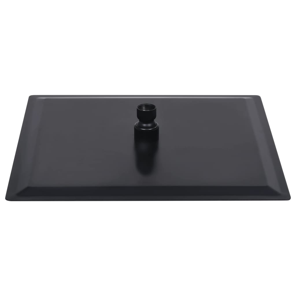Rain shower stainless steel 30x30 cm square black