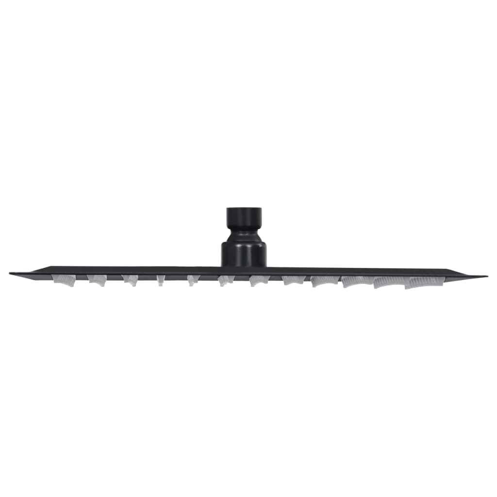 Rain shower stainless steel 30x20 cm rectangular black