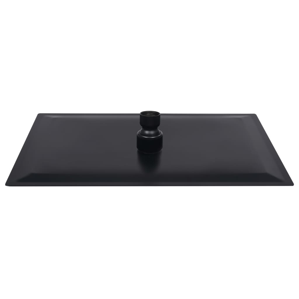Rain shower stainless steel 30x20 cm rectangular black
