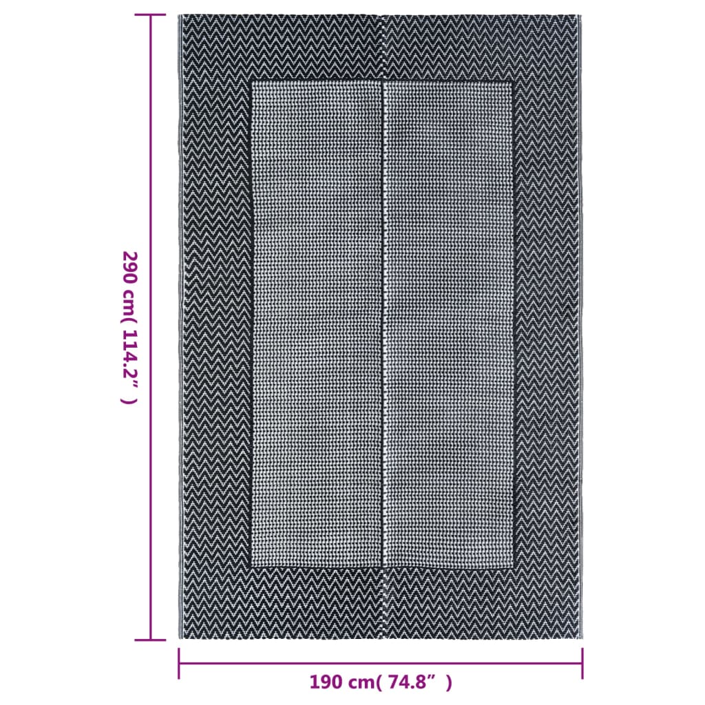 Outdoor-Teppich ARAKIL Grau 190x290 cm PP