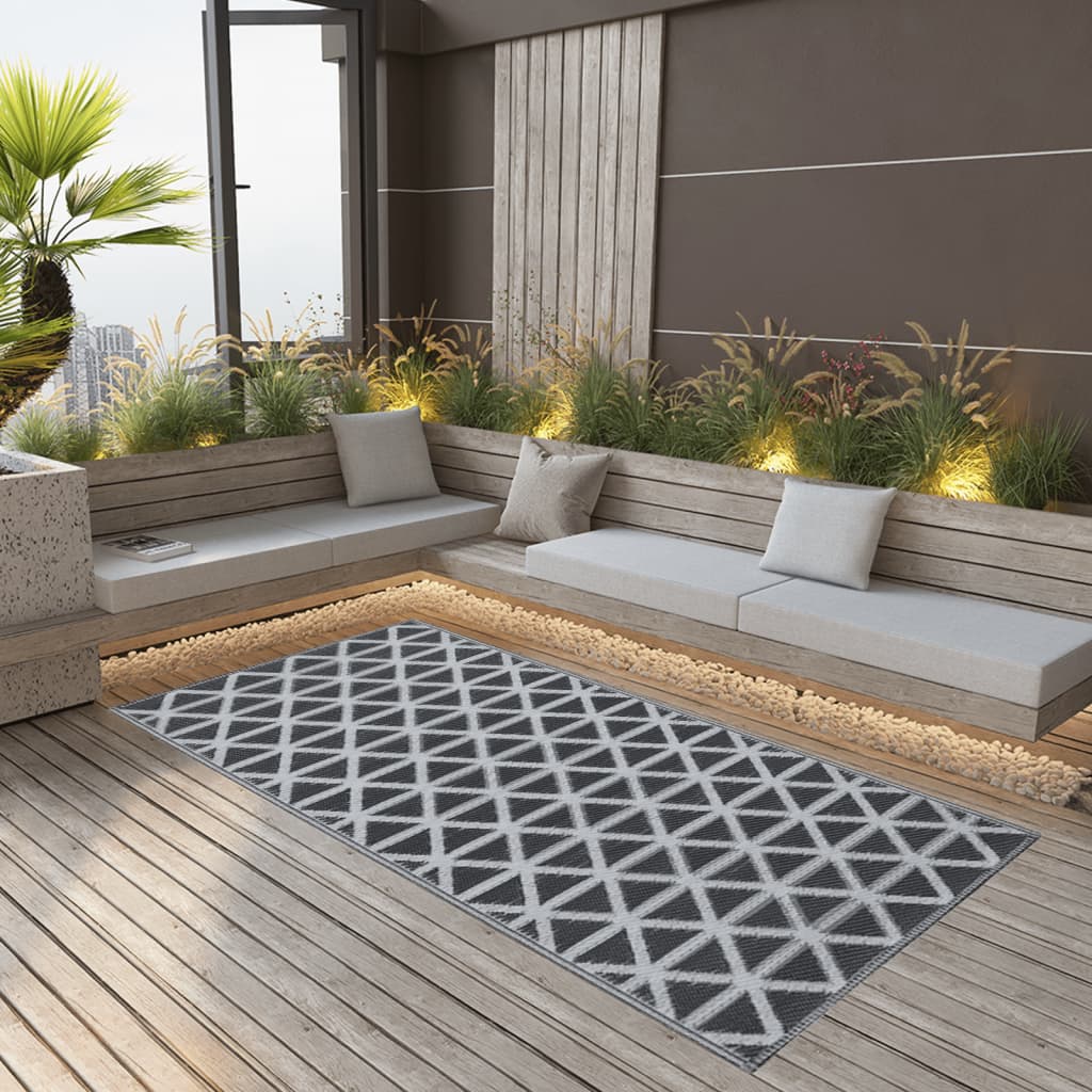 Outdoor-Teppich ARAKIL Schwarz 80x150 cm PP