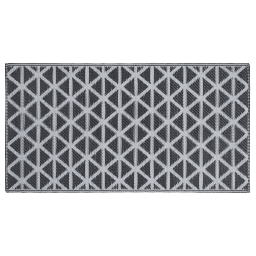 Outdoor-Teppich ARAKIL Schwarz 160x230 cm PP