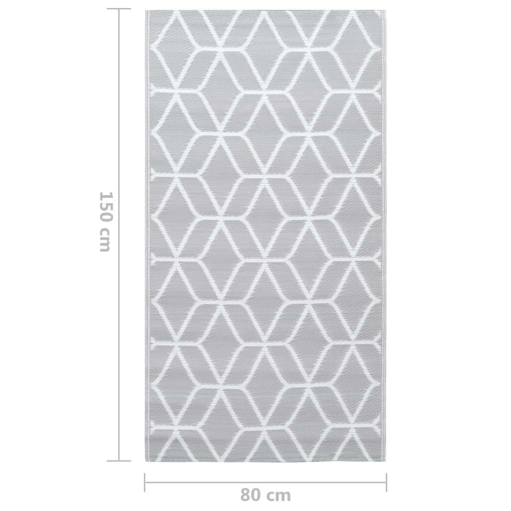 Outdoor-Teppich ARAKIL Grau 80x150 cm PP