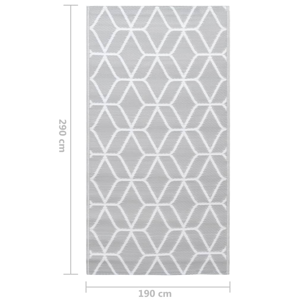 Outdoor-Teppich ARAKIL Grau 190x290 cm PP