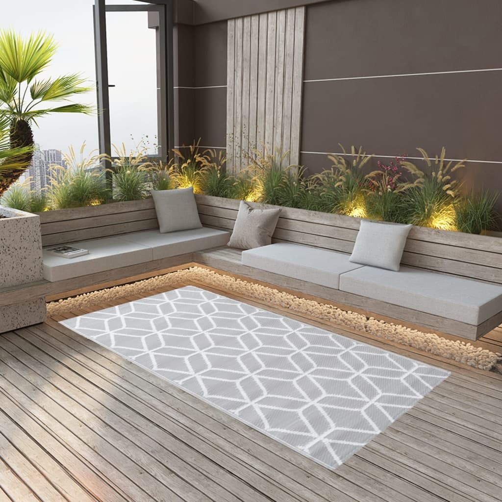 Outdoor-Teppich ARAKIL Grau 190x290 cm PP