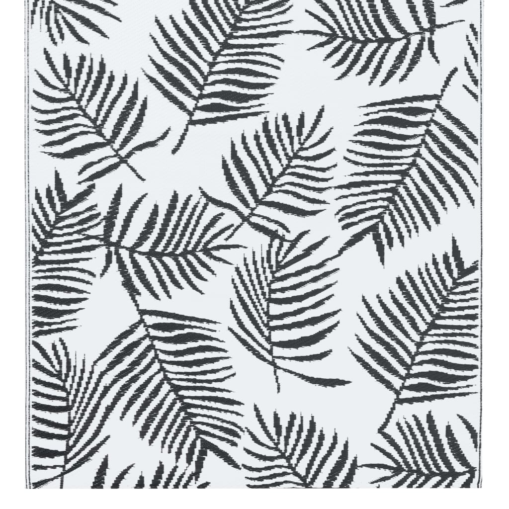 Outdoor-Teppich ARAKIL Weiß und Schwarz 80x150 cm PP