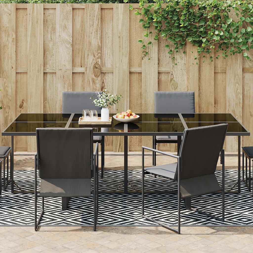 Outdoor-Teppich ARAKIL Weiß und Schwarz 190x290 cm PP