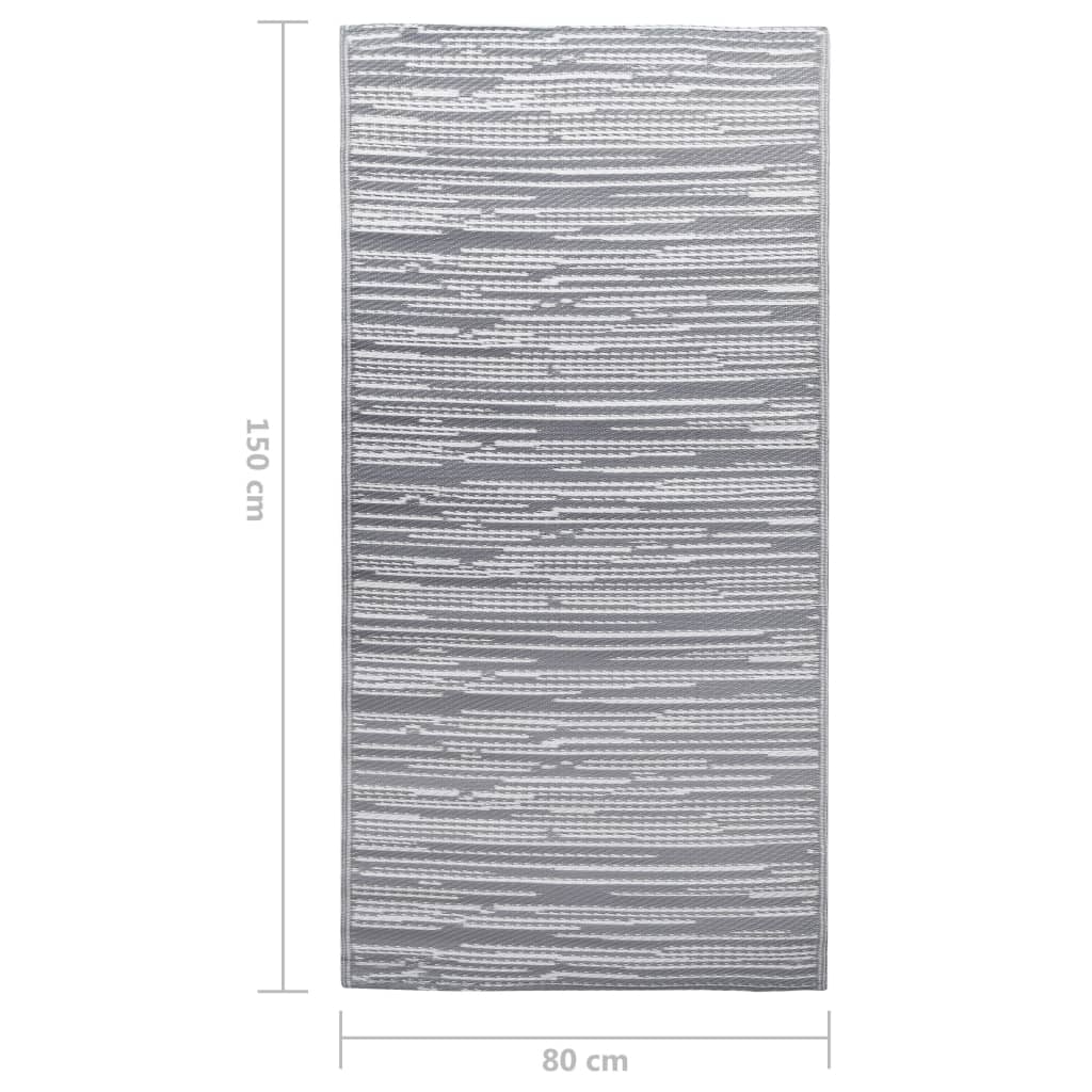 Outdoor-Teppich ARAKIL Grau 80x150 cm PP