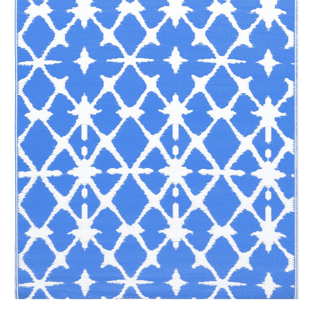 Outdoor-Teppich ARAKIL Weiß und Blau 160x230 cm PP