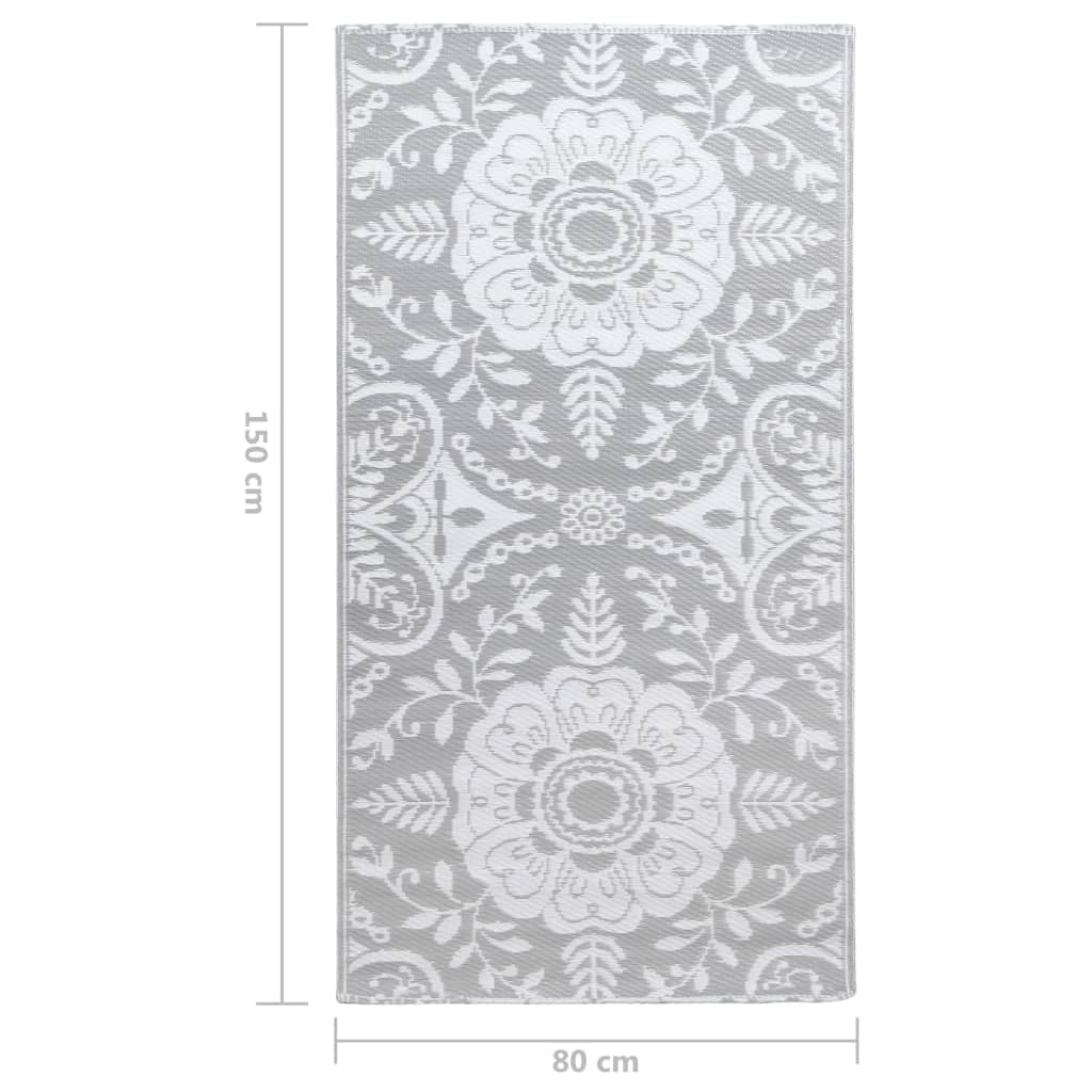 Outdoor-Teppich ARAKIL Hellgrau 80x150 cm PP