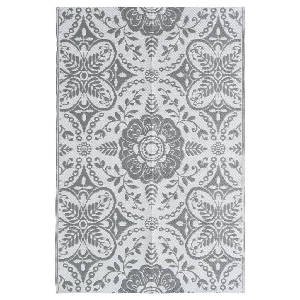 Outdoor-Teppich ARAKIL Hellgrau 190x290 cm PP