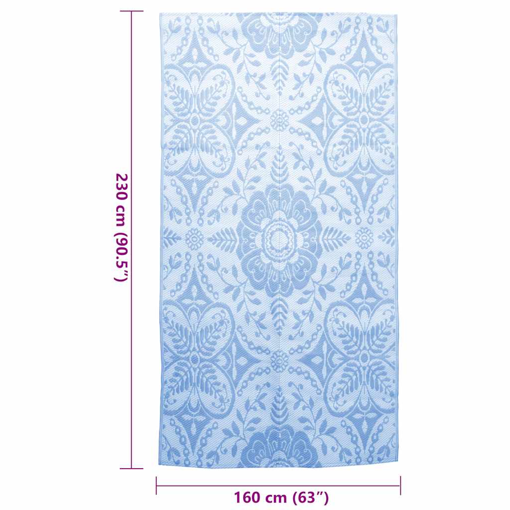 Outdoor-Teppich ARAKIL Babyblau 160x230 cm PP