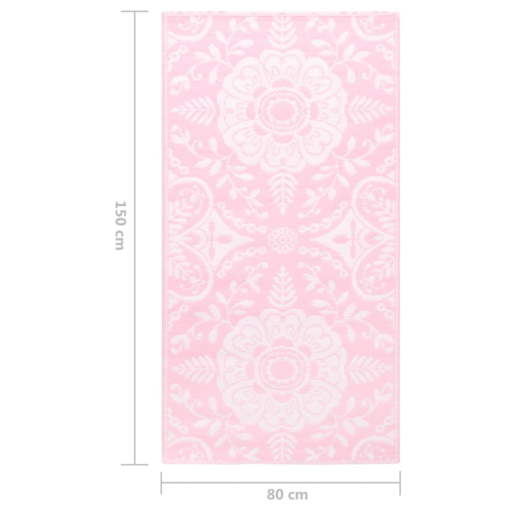 Outdoor-Teppich ARAKIL Rosa 80x150 cm PP