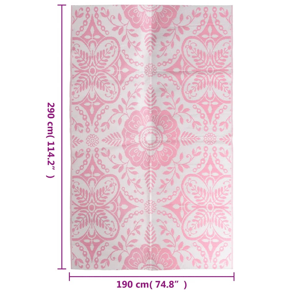 Outdoor-Teppich ARAKIL Rosa 190x290 cm PP