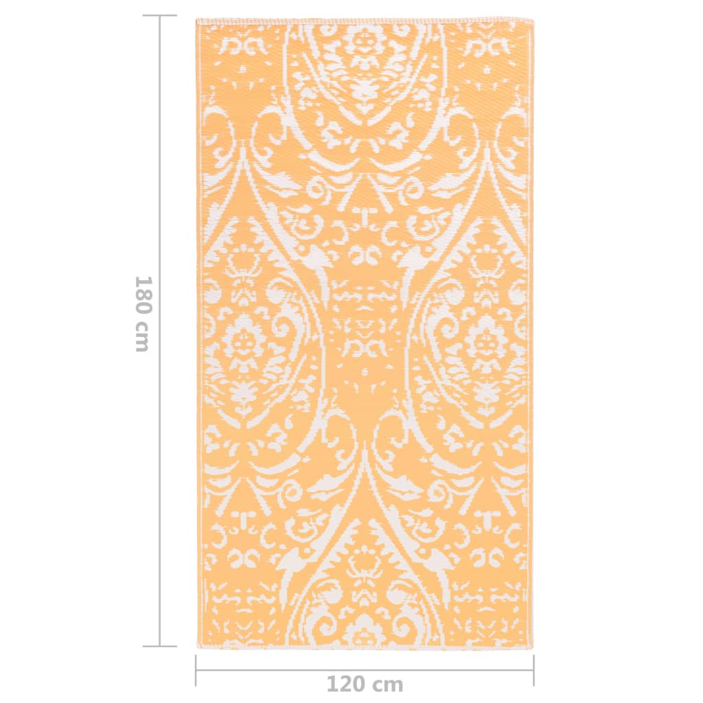 Outdoor-Teppich ARAKIL Orangefarben und Blau 120x180 cm PP