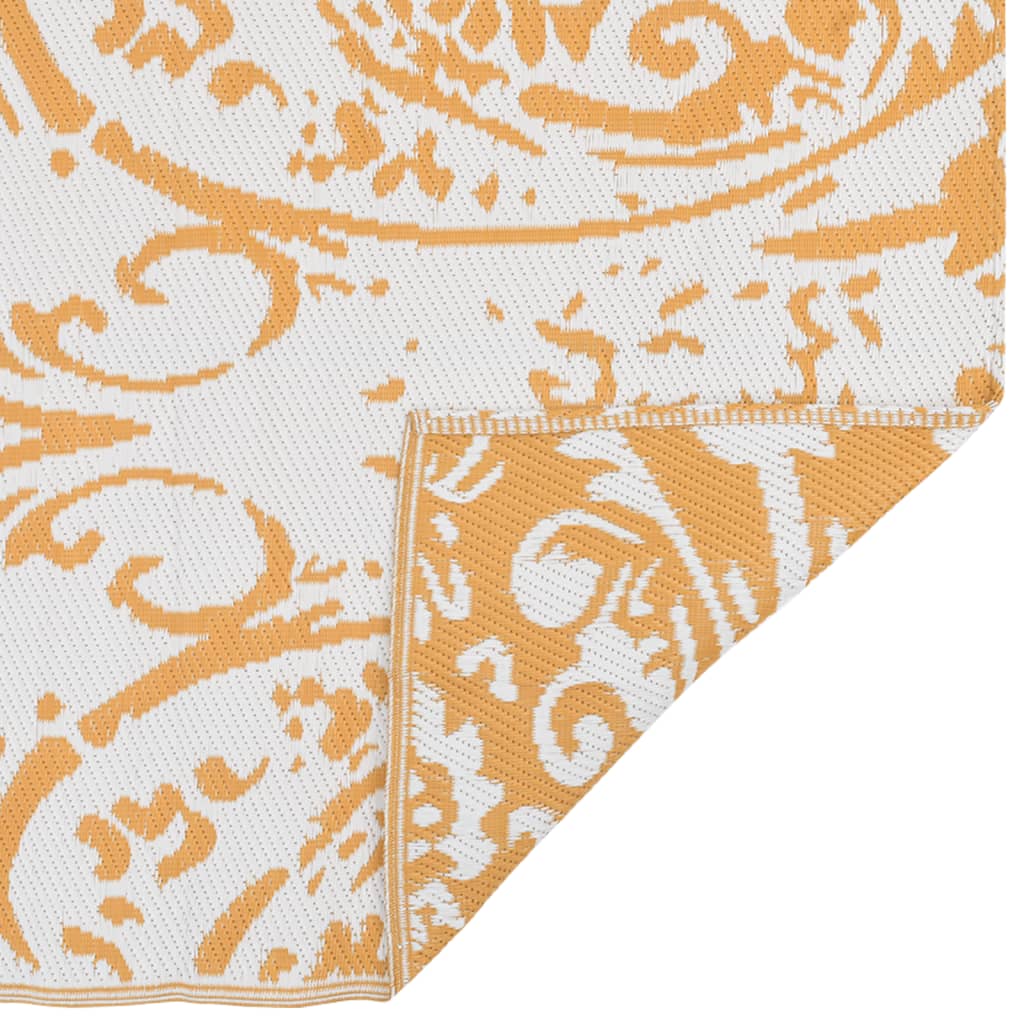 Outdoor-Teppich ARAKIL Orange und Weiß 190x290 cm PP