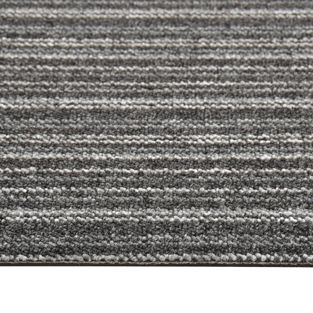 Carpet tiles 20 pieces 5 m² 50x50 cm striped anthracite