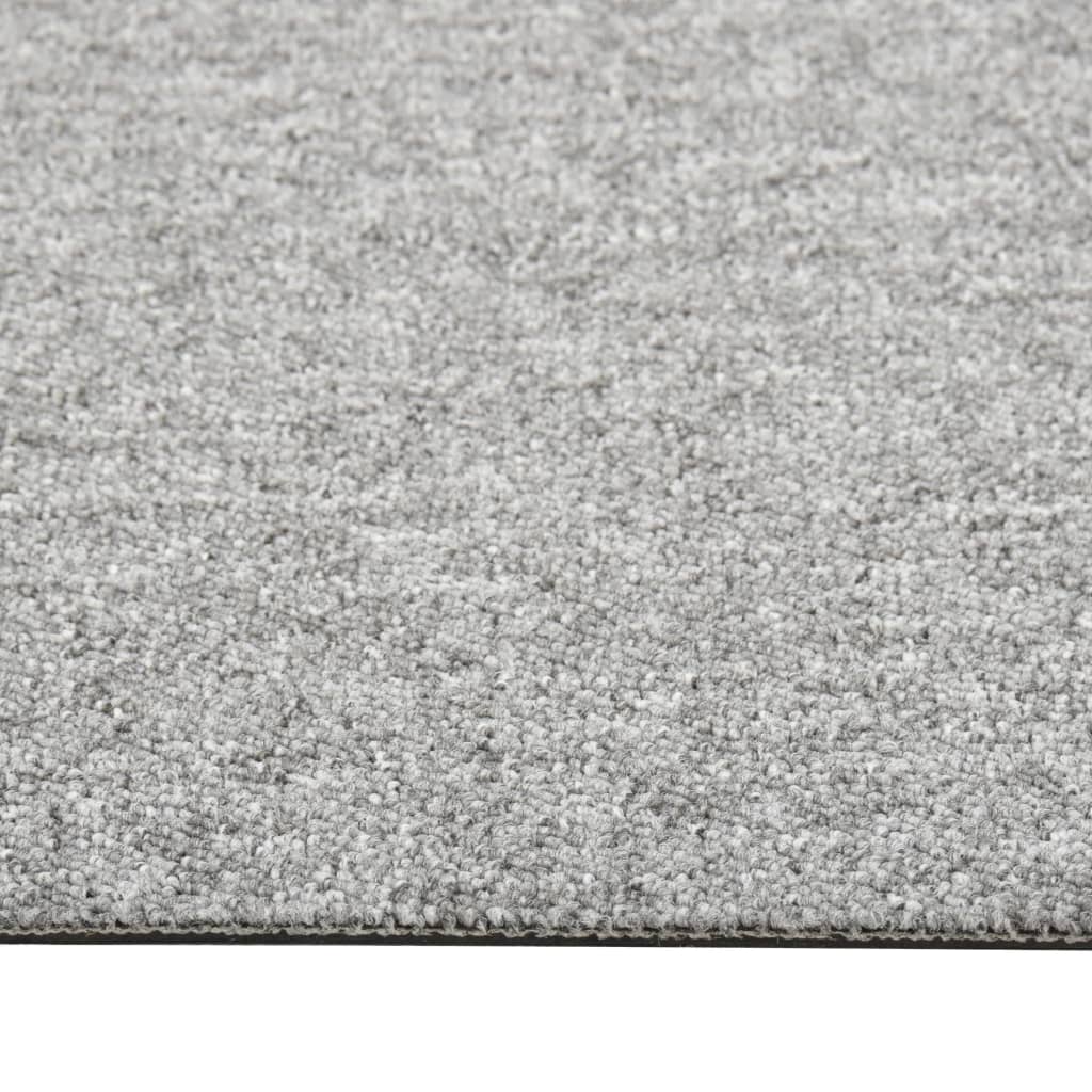 Teppichfliesen 20 Stk. 5 m² 50x50 cm Hellgrau