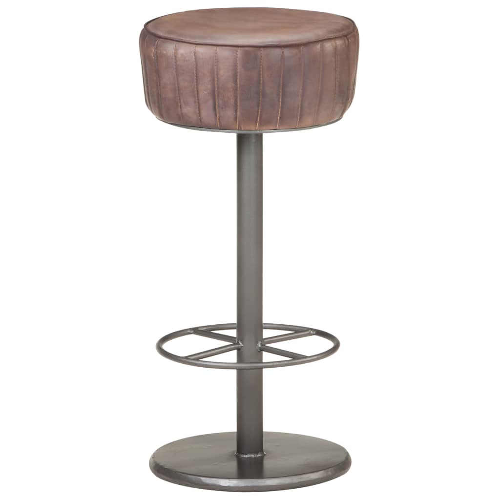 Barhocker Braun Echtleder