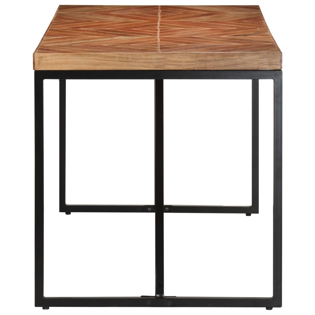 Dining table 140x70x76 cm solid acacia and mango wood