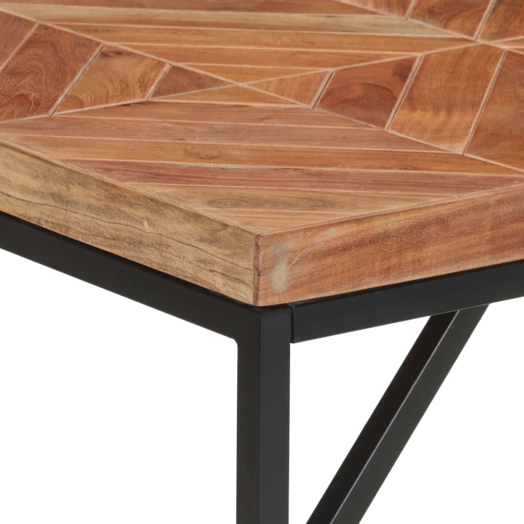 Dining table 140x70x76 cm solid acacia and mango wood