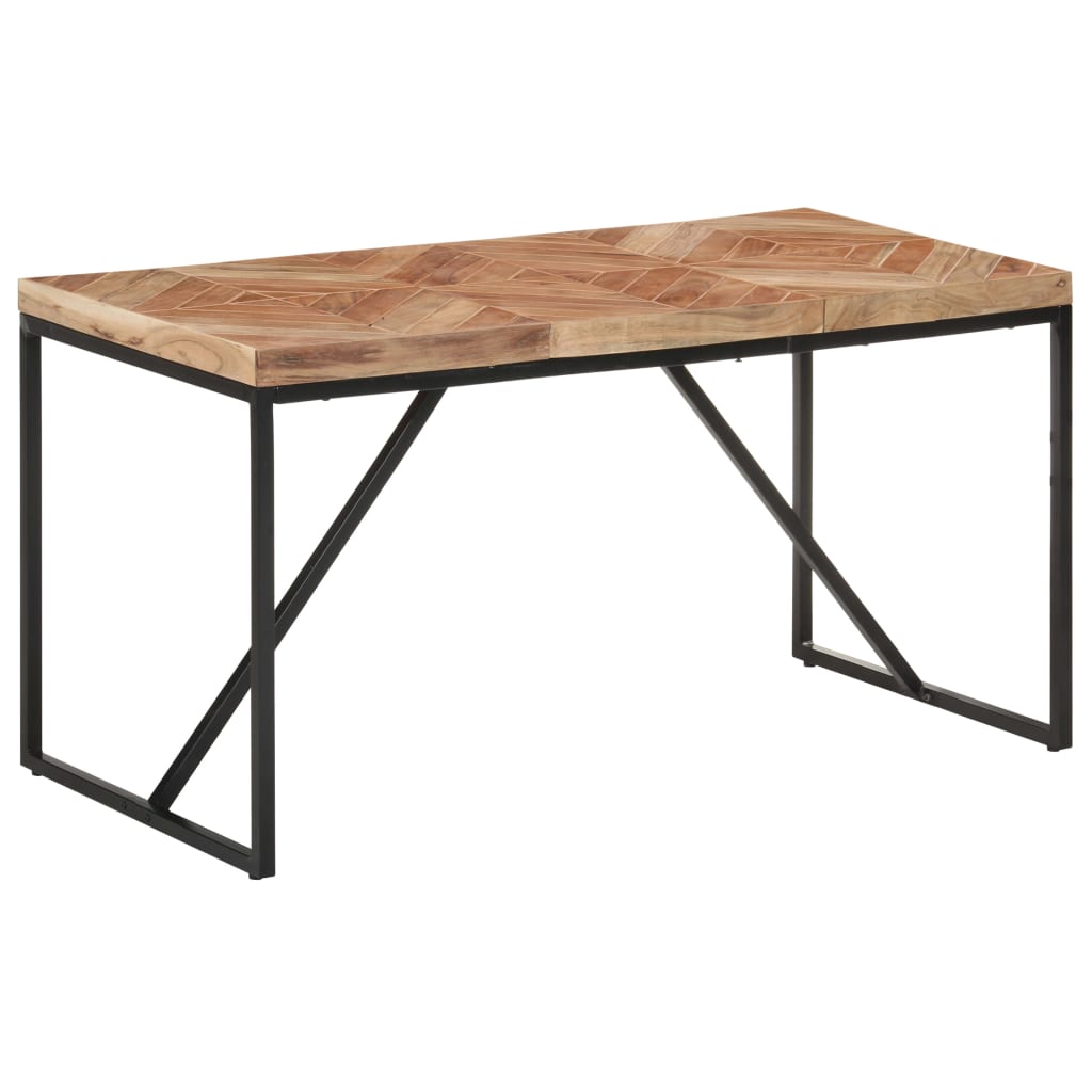 Dining table 140x70x76 cm solid acacia and mango wood
