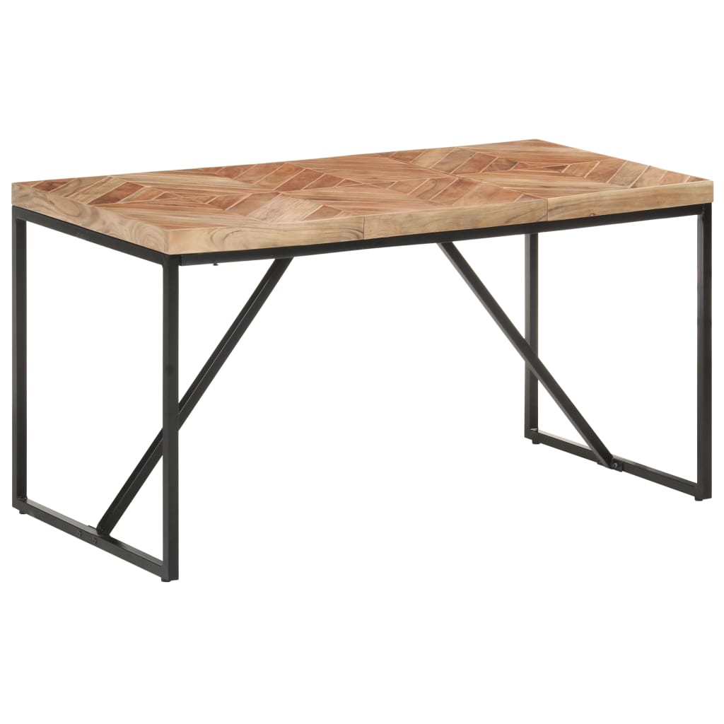 Dining table 140x70x76 cm solid acacia and mango wood