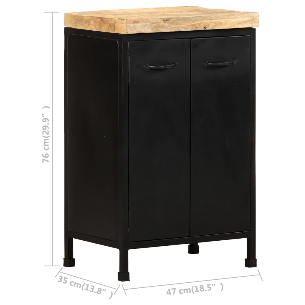 Sideboard 47x35x76 cm Raues Mangoholz