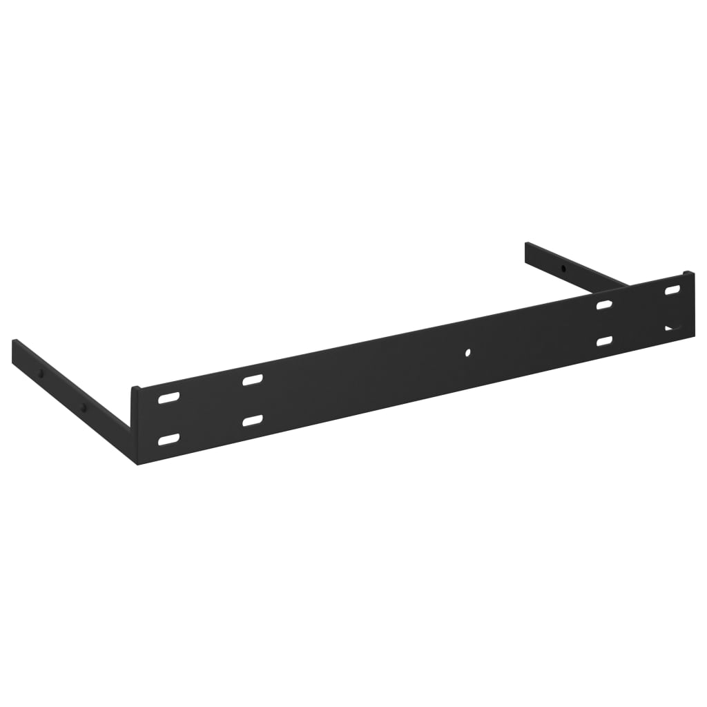 Floating shelves 4 pcs. Black 40x23x3.8 cm MDF