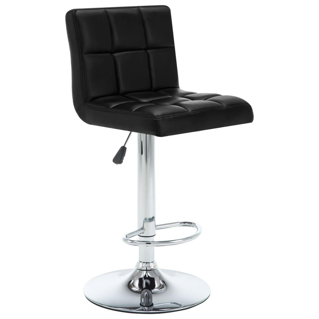 Barhocker 2 Stk. Schwarz Kunstleder