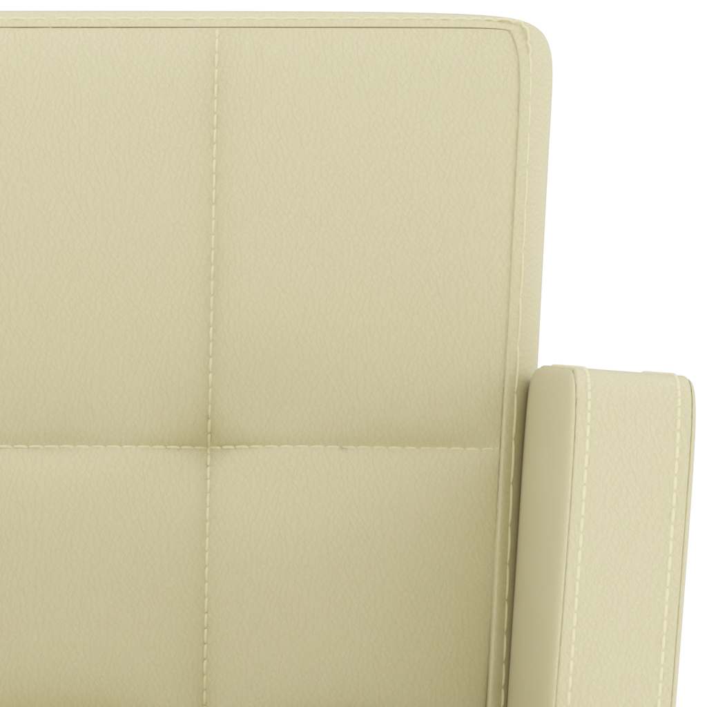 Barhocker 2 Stk. Creme Kunstleder