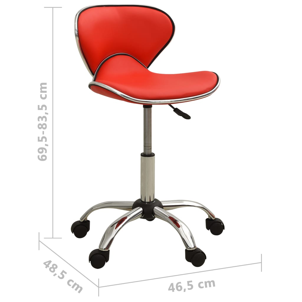 Friseur Rollhocker Rot