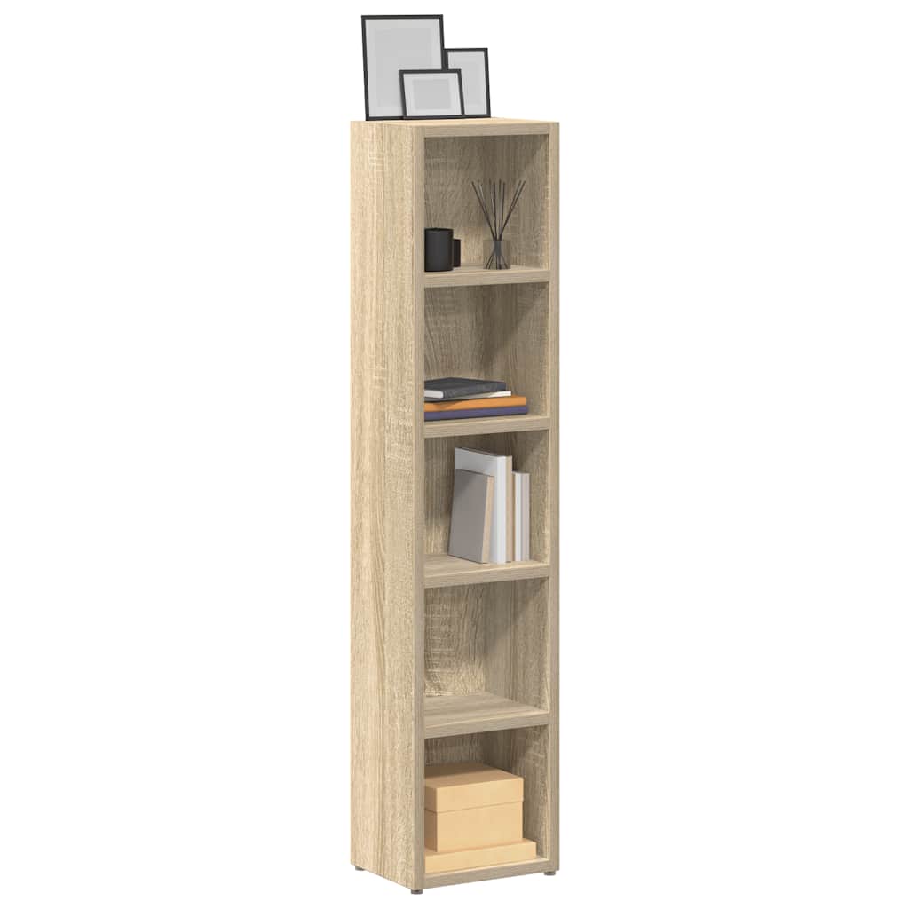 CD-Regale 2 Stk. Sonoma-Eiche 21x16x93,5 cm Holzwerkstoff
