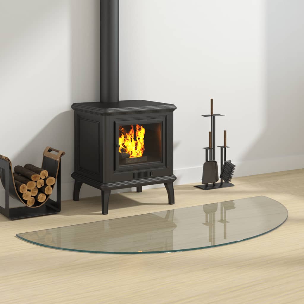 Funkenschutzplatte Glas Halbrund 1200x500 mm