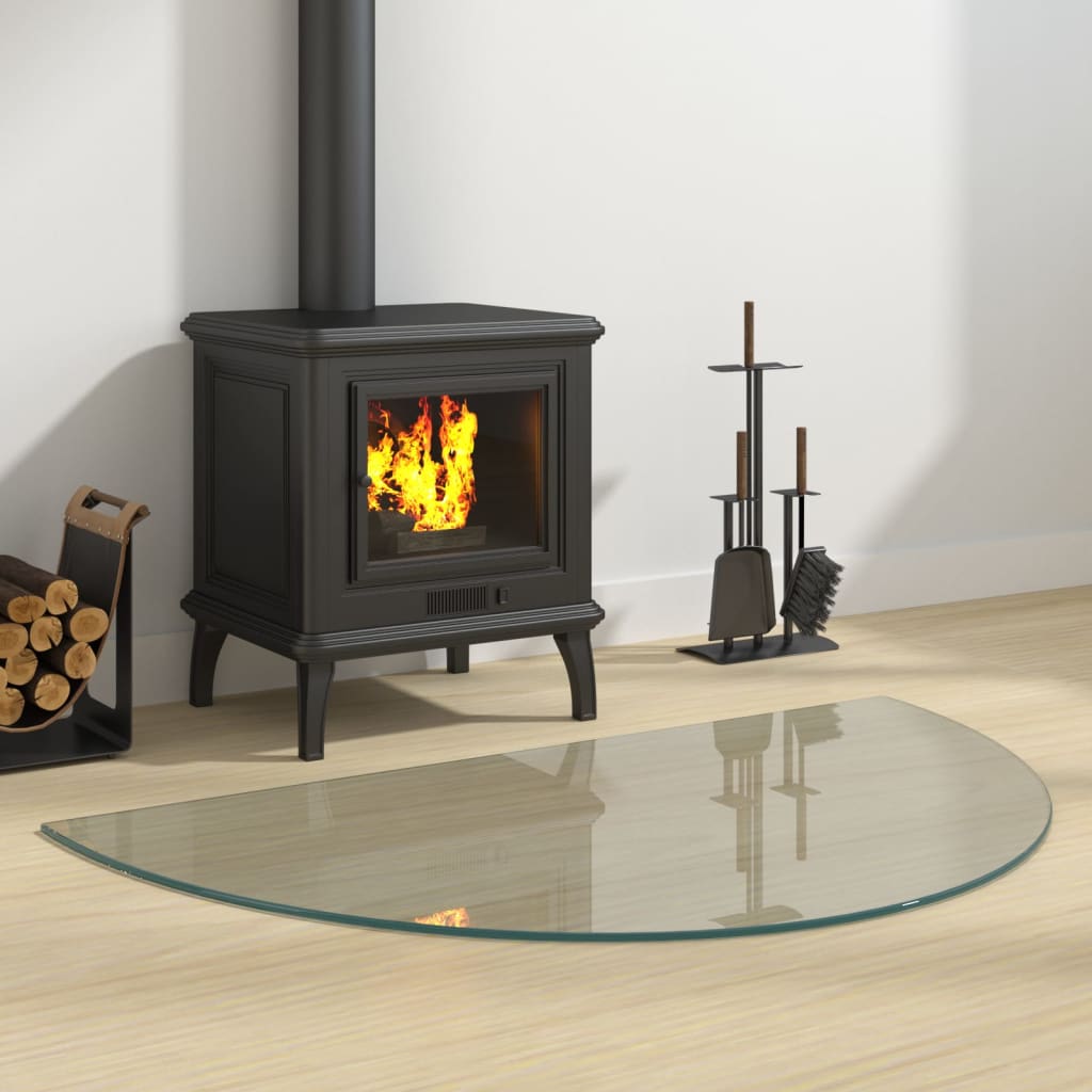 Funkenschutzplatte Glas Halbrund 1000x600 mm