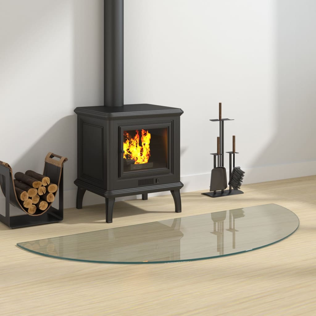 Funkenschutzplatte Glas Halbrund 1200x500 mm