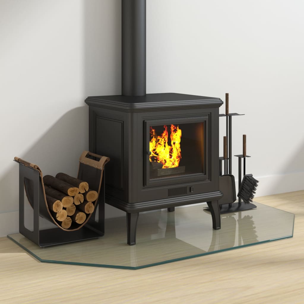 Kaminofen Glasplatte Sechseck 100x50 cm